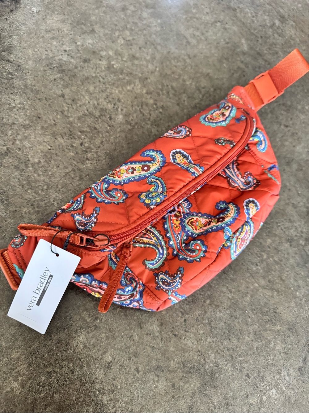Vera Bradley Large Belt Bag Manor Paisley Fall Autumn Pumpkin Spice Travel